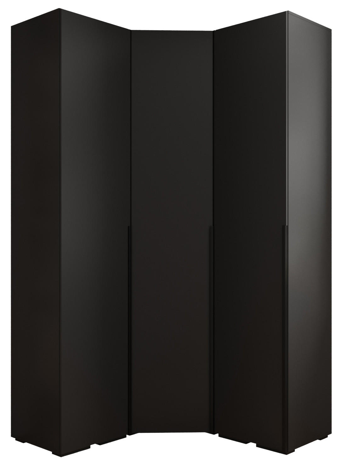 GARDEROBEN-SET 236,7/131,7/47 - Schwarz, Holz/Kunststoff (131.7/236.7/47cm) - Abiks Möbel