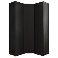 GARDEROBEN-SET 236,7/131,7/47 - Schwarz, Holz/Kunststoff (131.7/236.7/47cm) - Abiks Möbel