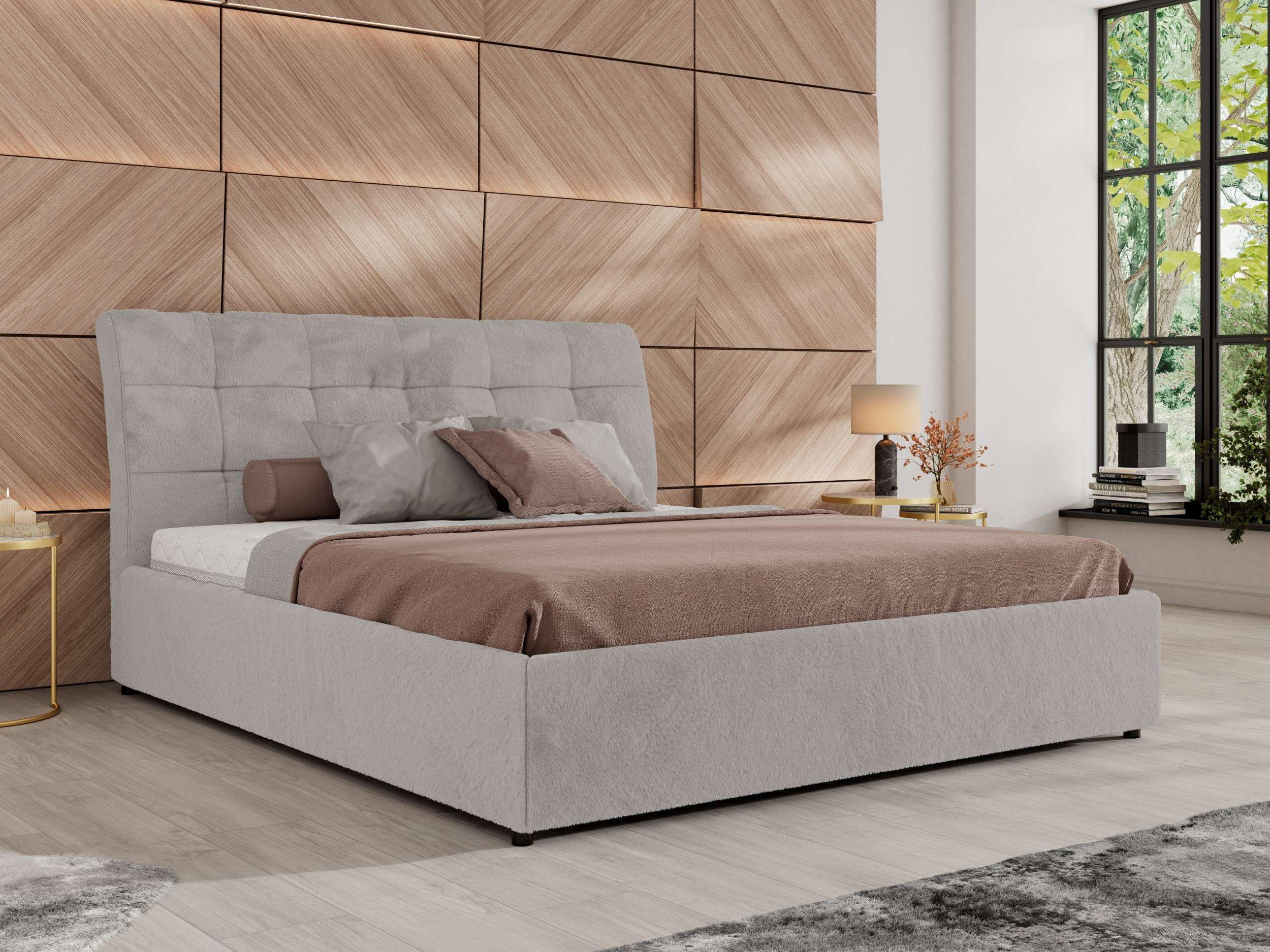 Thumbnail - MKS Polsterbett, Hellgrau, Textil, H2, Rechteckig, 200x200 cm, Oeko-Tex®, Schlafzimmer, Betten, Polsterbetten