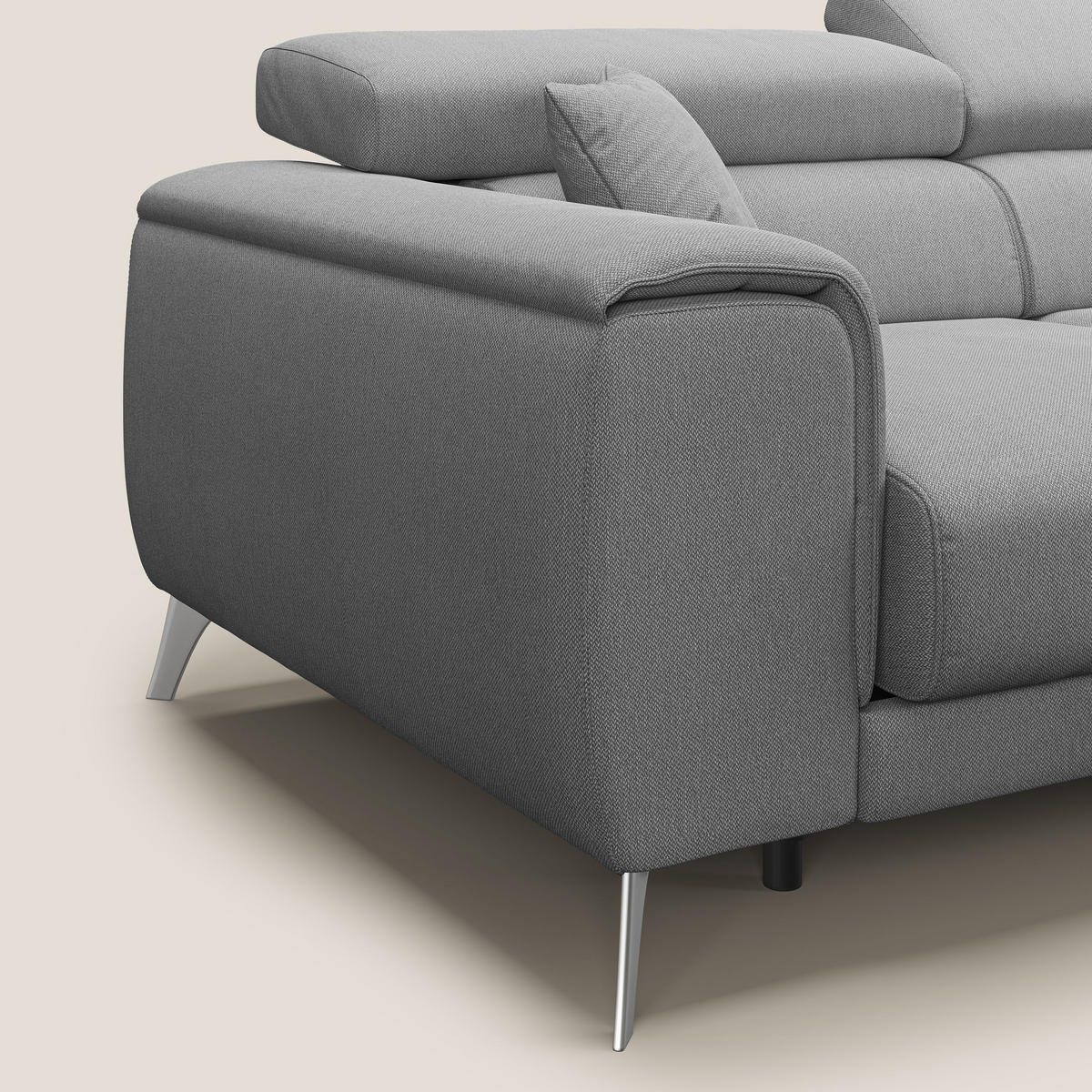 ECKSOFA LINKS Fusion - Grau, Textil (260/102cm) - Divani.store