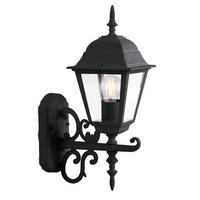 WANDLEUCHTE Aluminium Schwarz Glas Klar - Schwarz, Glas (22.5/14.8/40cm)