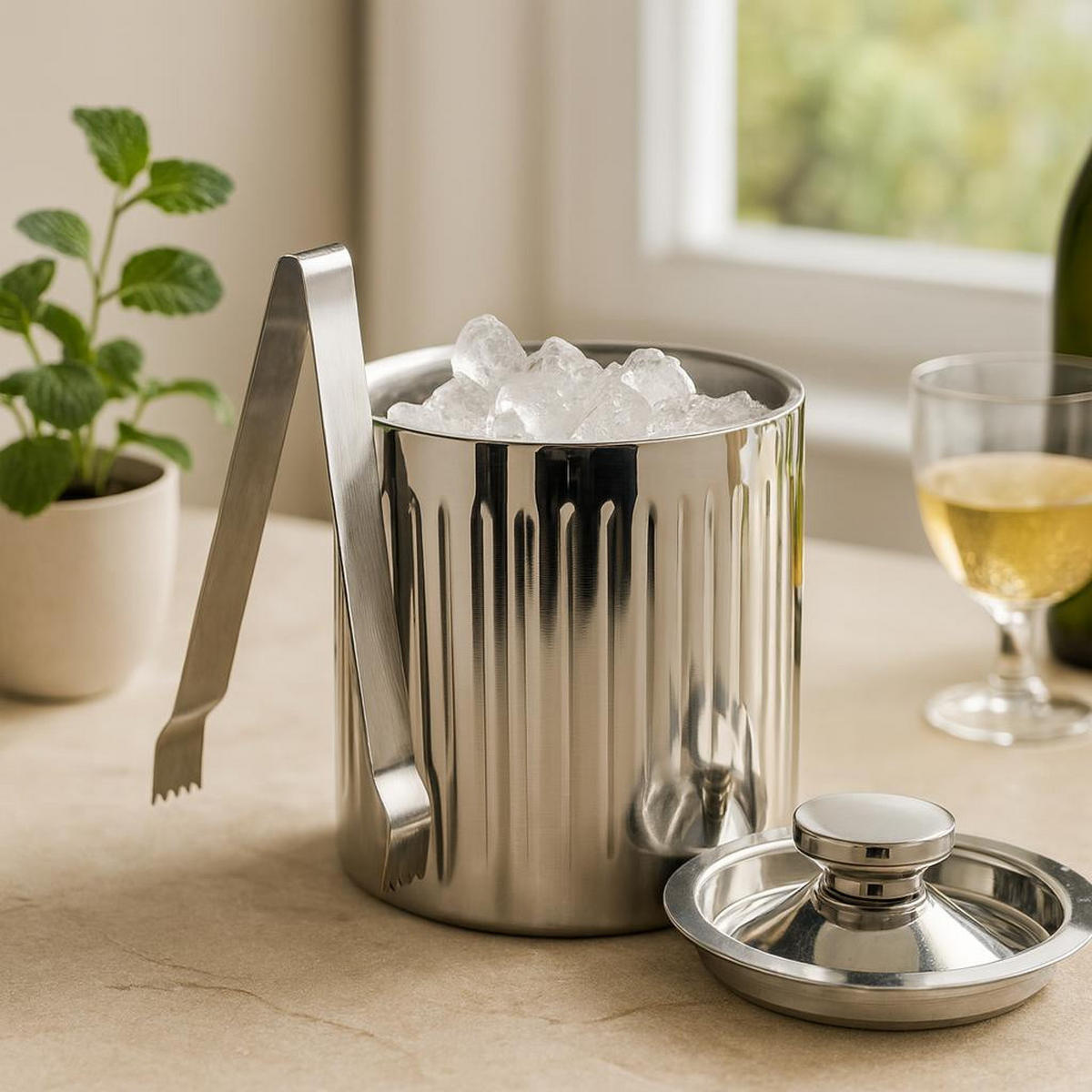 EISEIMER Basic Silber 15.5/15.5/17.5 cm Metall - Silberfarben, Metall (15.5/18.5cm) - Excellent Houseware