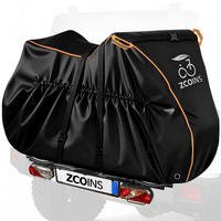 FAHRRADABDECKUNG für Heckträger für 2 Fahrräder, wasserdicht, 210x95x120 cm - Schwarz, Textil (120/95/210cm)