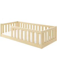 BODENBETT Bella 160x80 mit Rausfallschutz - Naturfarben, Holz (80/160cm) - Interbeds