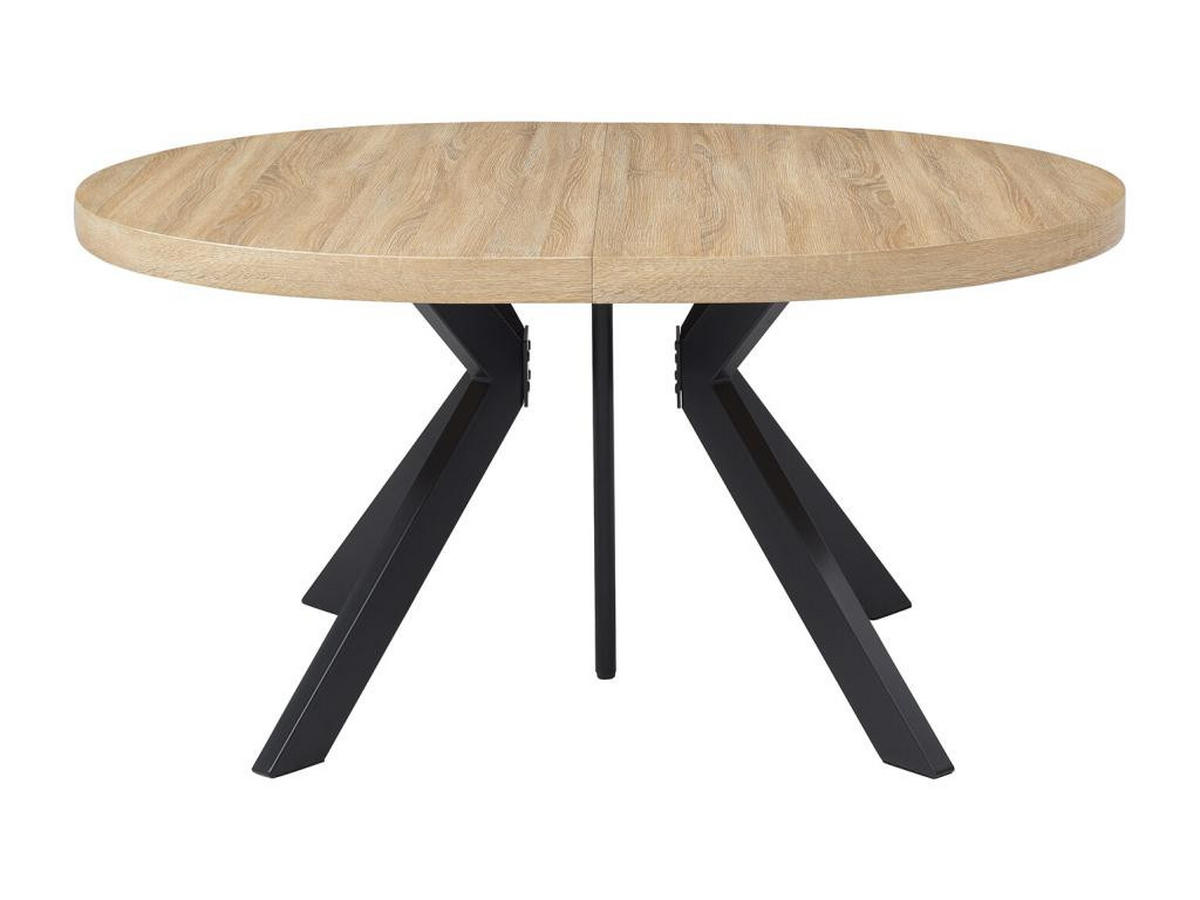 ESSTISCH - ausziehbar - 6 bis 12 Personen - MDF & Stahl - Helles Holz & Schwarz - KOMONI - Naturfarben, Holz (300/120/76cm) - Vente-Unique