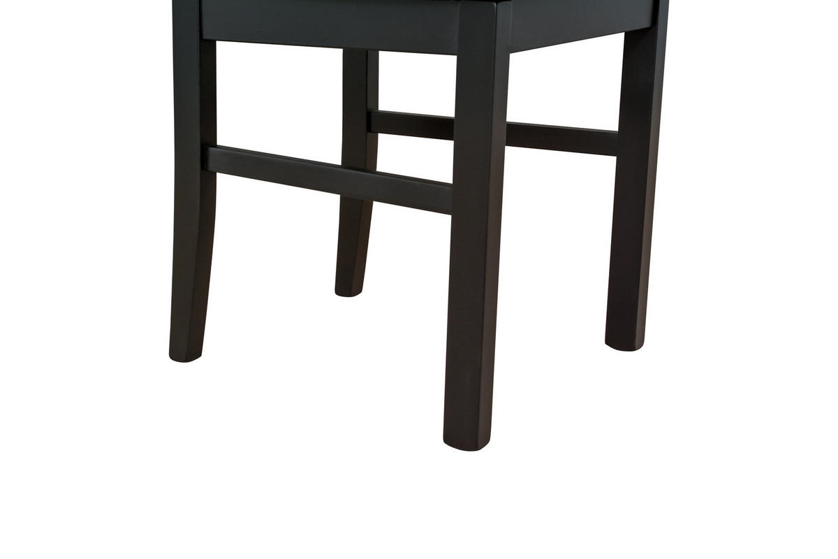 STUHL 2er Set Nilo 8, schwarz - Schwarz/Graphitfarben, Holz (43/94/40cm) - Leaf Design