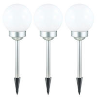 LED AUSSENLEUCHTE Solar Kugel Weiß - Weiß, Kunststoff (15/15/42.5cm)