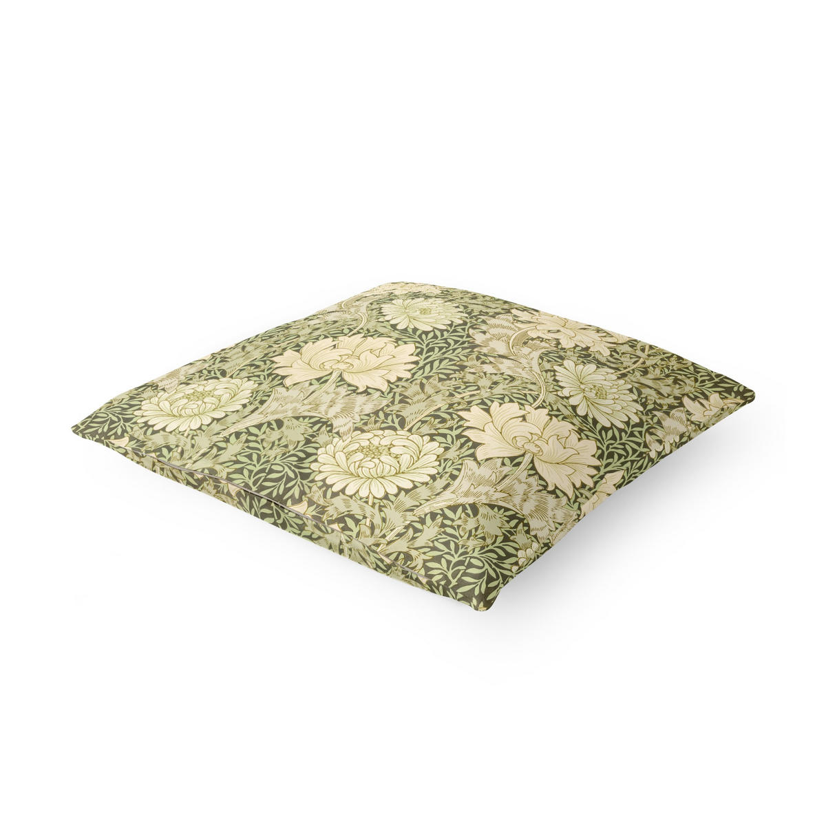 DEKOKISSEN William Morris Muster - Große Blüten 50/50 cm - Grün, Textil (50/50/10cm) - Bilderwelten