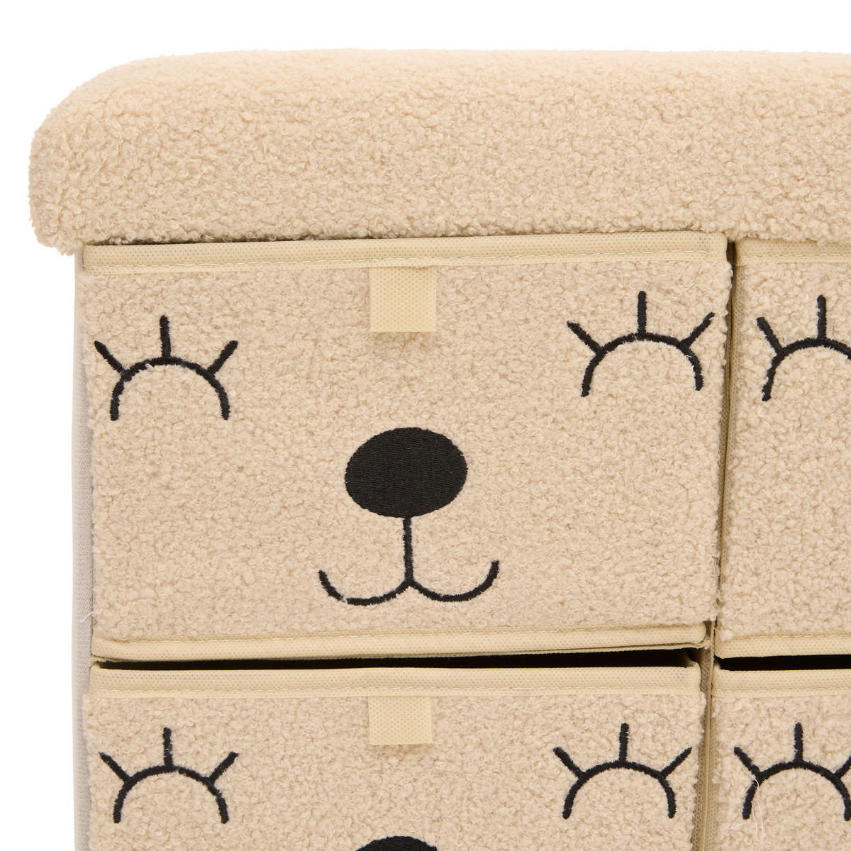PUF mit 4 Schubladen Ezzio 50/38/39 cm - Beige, Holzwerkstoff (38/39/50cm) - Atmosphera Createur d´interieur