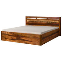BETT Massivholz Sheesham 180 x 200 x 90 dunkelbraun TORONTO LUX #253 - Dunkelbraun, Holz (180/200cm) - Massivmoebel24