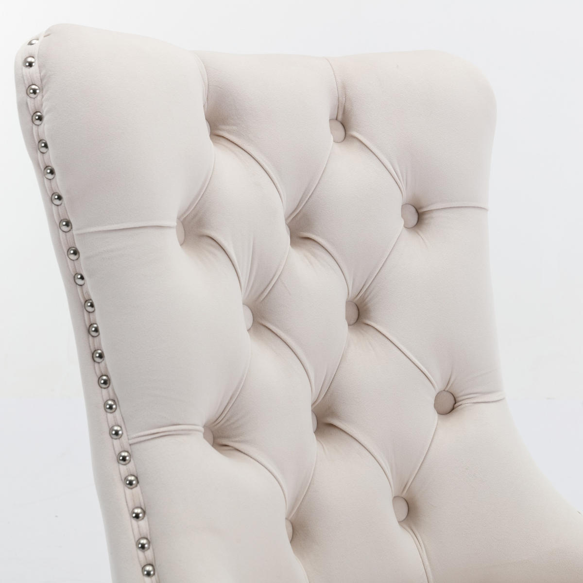 STUHL-SET DE-36289 2 Stück mit verchromten Beinen Beige - Beige, Holz (50/95/65cm) - ComfortXL