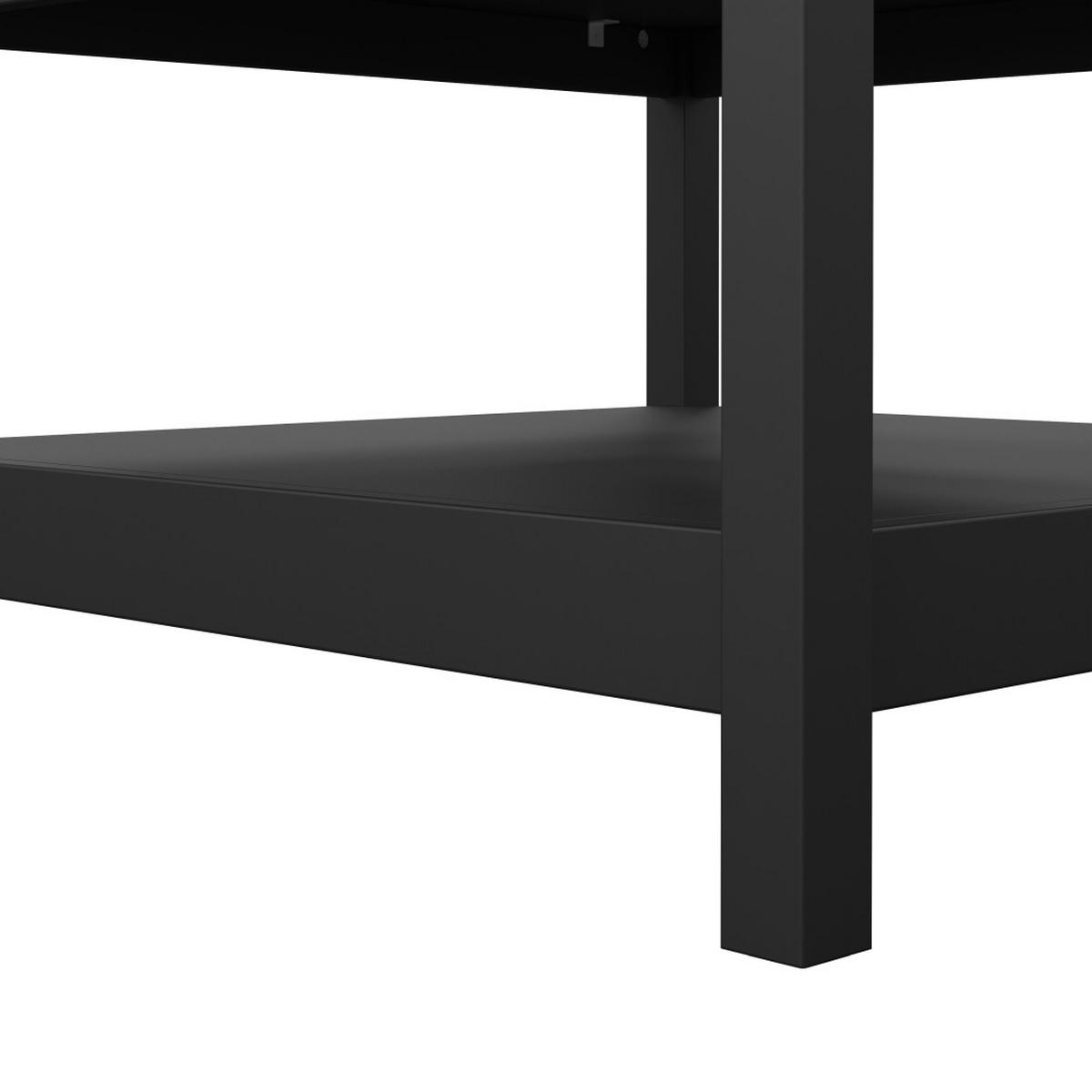 COUCHTISCH, Madrid, Schwarz, Spanplatte foliert, 81 x 81 x 45 cm - Schwarz, Holzwerkstoff (81/81/45cm) - ebuy24
