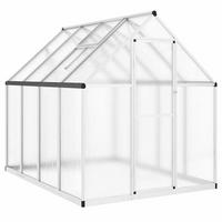 GEWÄCHSHAUS mit Fundamentrahmen Silber 224x169x195cm Aluminimum - Silberfarben, Metall (169/195/224cm)