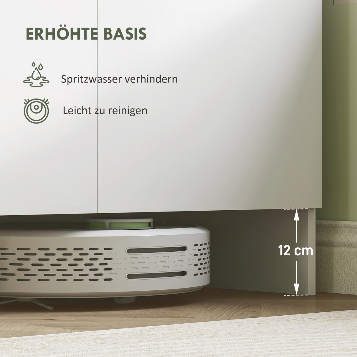 KÜCHENSCHRANK Geräuschloser Buffetschrank mit Arbeitsplatte 6 Türen 4 Schränken - Weiß, Holzwerkstoff (40/175/119cm) - HOMCOM