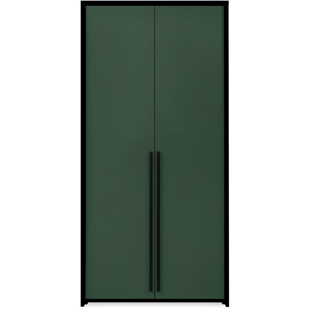 DREHTÜRENSCHRANK Giana mit 2 Türen, 105 cm, Flaschengrün - Dunkelgrün, Holzwerkstoff (105/215/64.5cm) - Beautysofa