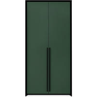 DREHTÜRENSCHRANK Giana mit 2 Türen, 105 cm, Flaschengrün - Dunkelgrün, Holzwerkstoff (105/215/64.5cm) - Beautysofa