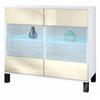 KOMMODE Bari Creme Hochglanz - Creme, Holzwerkstoff (92.5/84.5/35cm) - Vladon