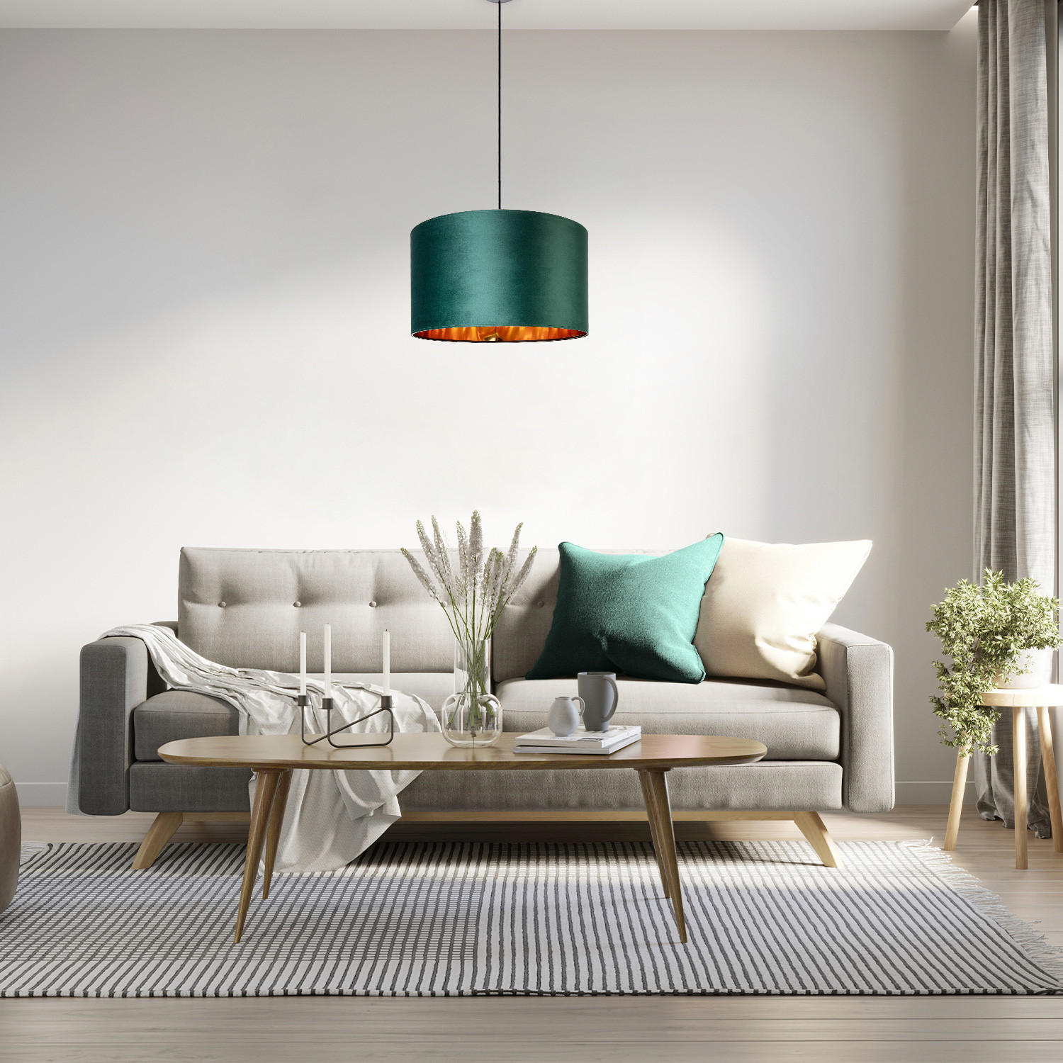 STEHLEUCHTE Kate Fl - Beige, Metall (48/48/177.5cm) - Paco Home
