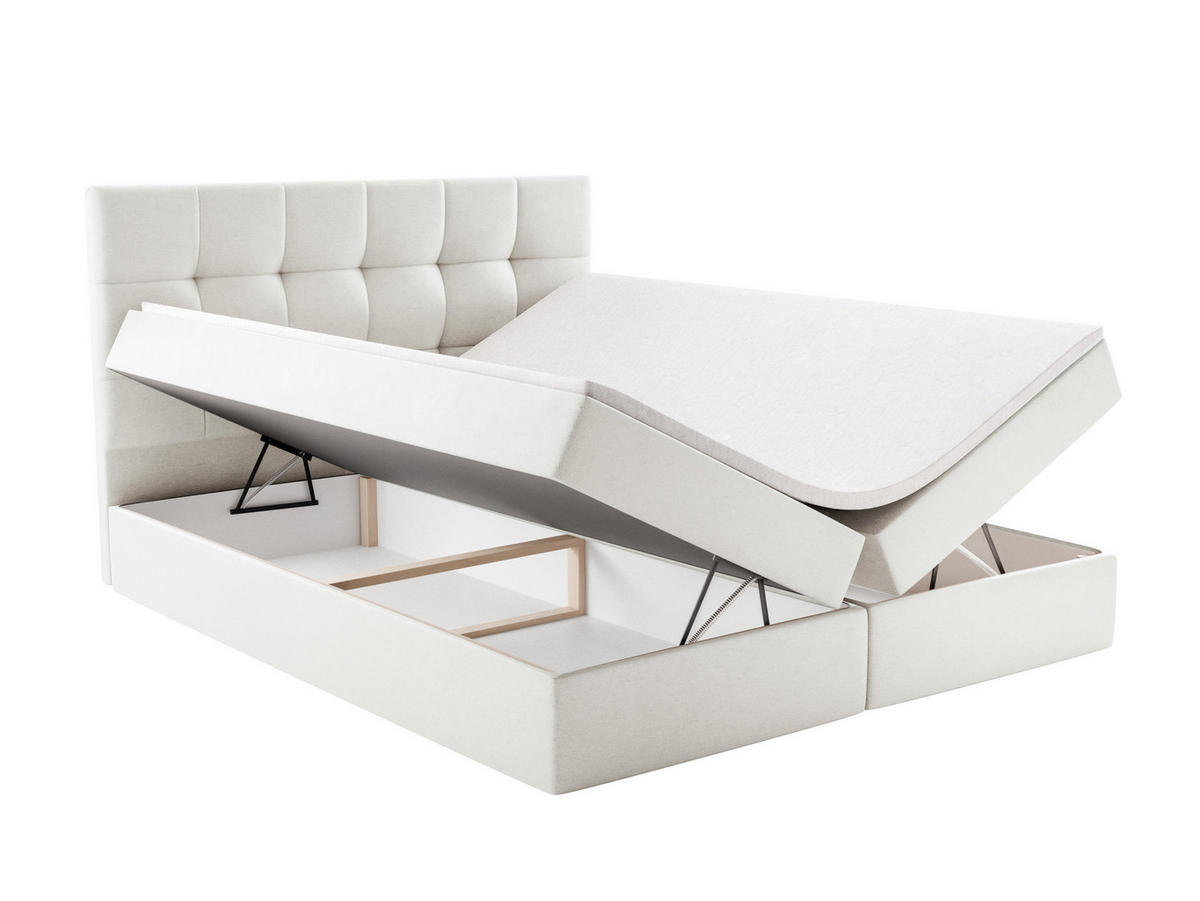 BOXBETT Auren mit Topper Weiß 140x200 - Weiß, Textil (140/200cm) - Luxkor24