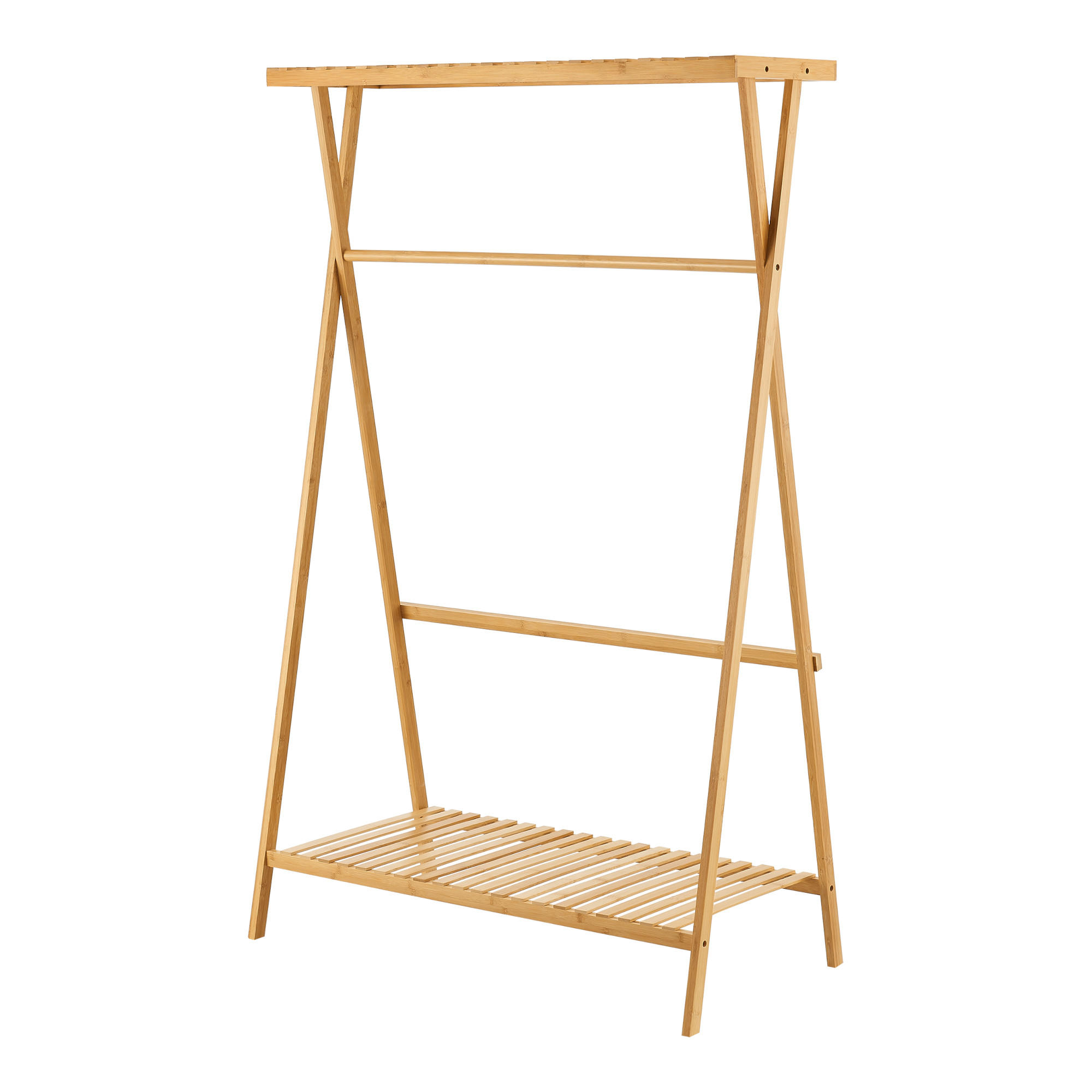 GARDEROBENSTÄNDER Horten - Naturfarben, Holz (90/140/45cm) - [en.casa]