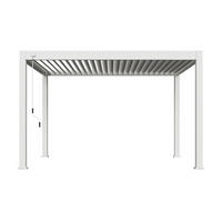 PERGOLA Deluxe Plus 3 x 4 M Voll-Alu Pergola weiß - Weiß, Metall (400/255/300cm) - WEIDE
