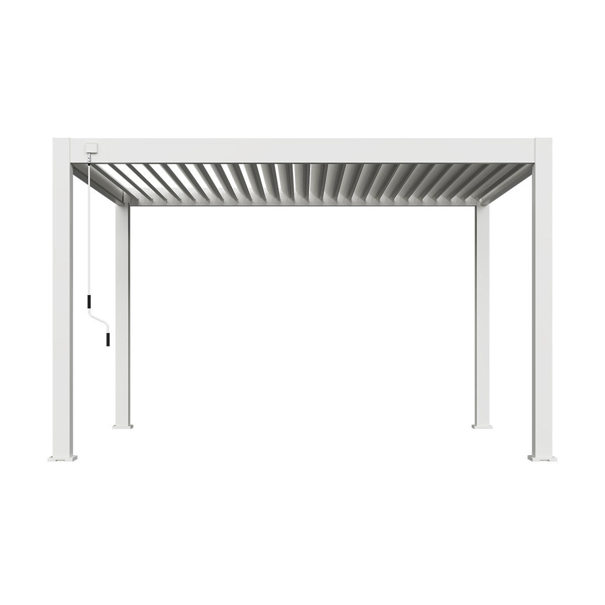 PERGOLA Deluxe Plus 3 x 4 M Voll-Alu Pergola weiß - Weiß, Metall (400/255/300cm) - WEIDE