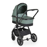 KOMBIKINDERWAGEN Christiano 3 in 1 grün Babywanne Babyschale klappbar Tasche - Grün, Metall (80/61/104cm) - Cangaroo