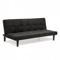 2-SITZER Sofabett Giada - Schwarz - Schwarz, Textil (179/76/91cm) - Pasmara