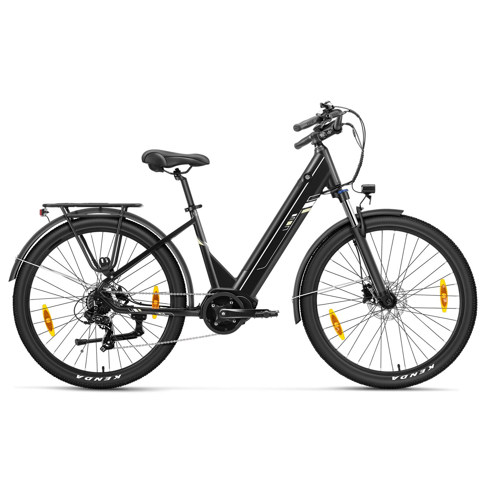 E-BIKE Touroll Urbano 3 – Leistungsstarker Mittelmotor für mühelose Fahrten - Grau, Metall (78cm) - Touroll