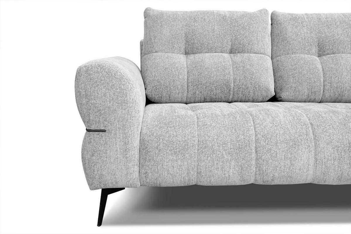 SOFA SALVINI 2,5-Sitzer, hellgrau - Hellgrau/Schwarz, Holzwerkstoff/Textil (176/88/99cm) - Courtois Laville