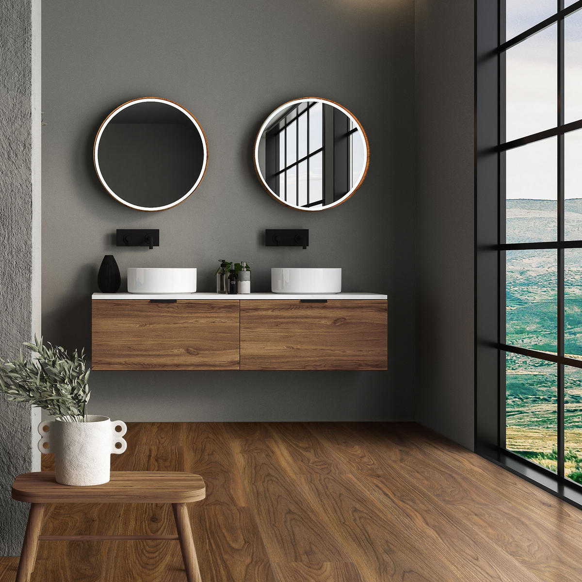 VINYLBODEN Click 3,08m²/14 Dielen Outtrigger Eiche - Dunkelbraun, Kunststoff (122/18/0.42cm) - ML-DESIGN