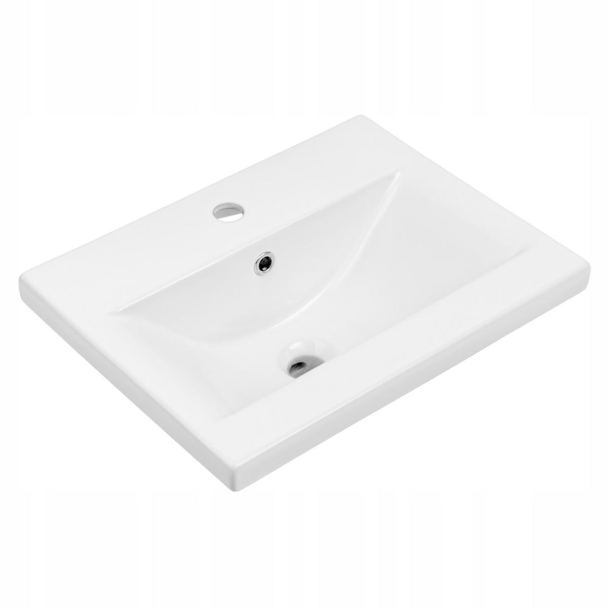 WASCHTISCHKOMBI 50cm mit Waschbecken Eichenfarbe - Eichefarben, Holzwerkstoff (50/50/39cm) - Stamar