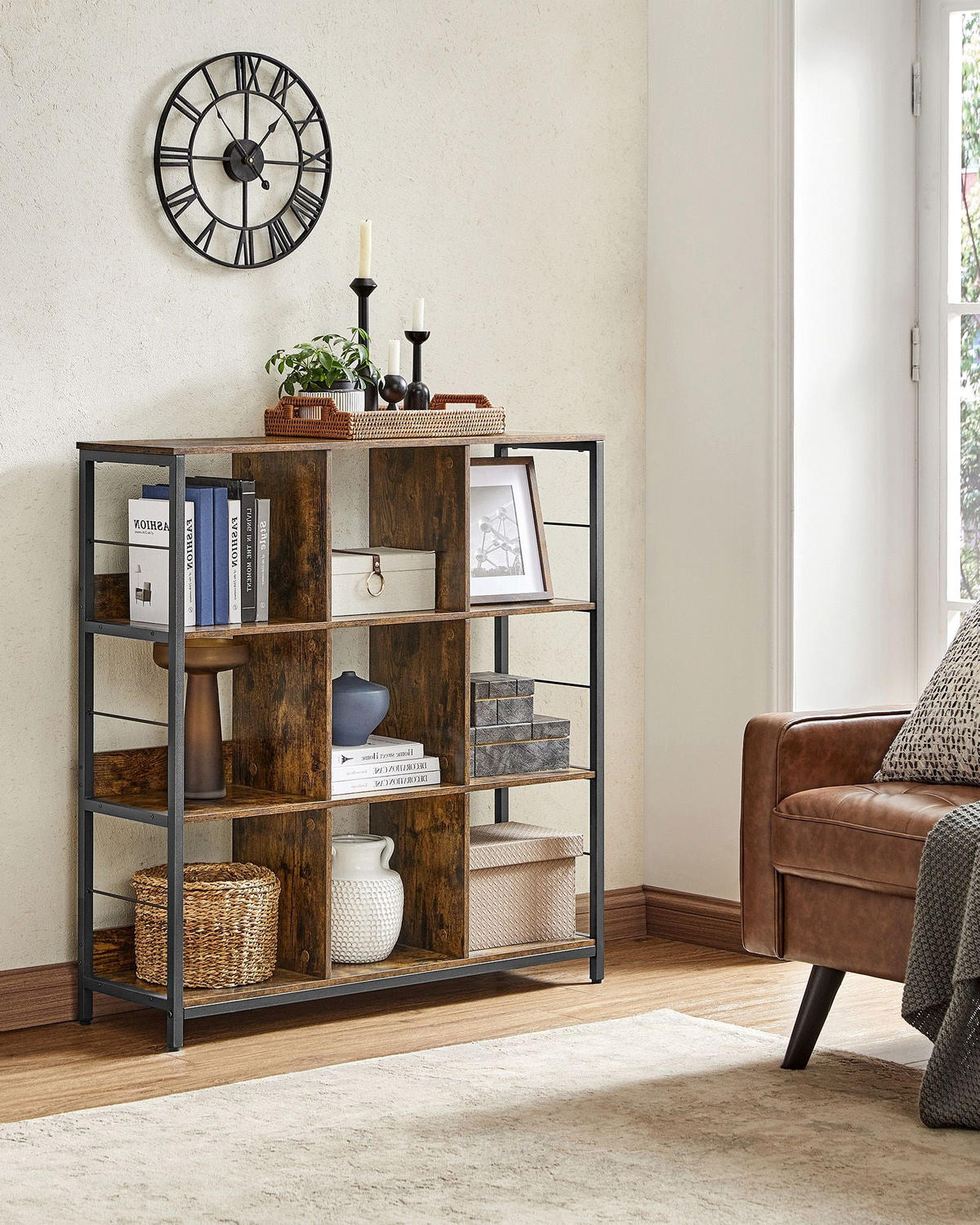 BÜCHERREGAL BASSETERRE - Braun, Holzwerkstoff (100/103.1/30cm) - Hansiro