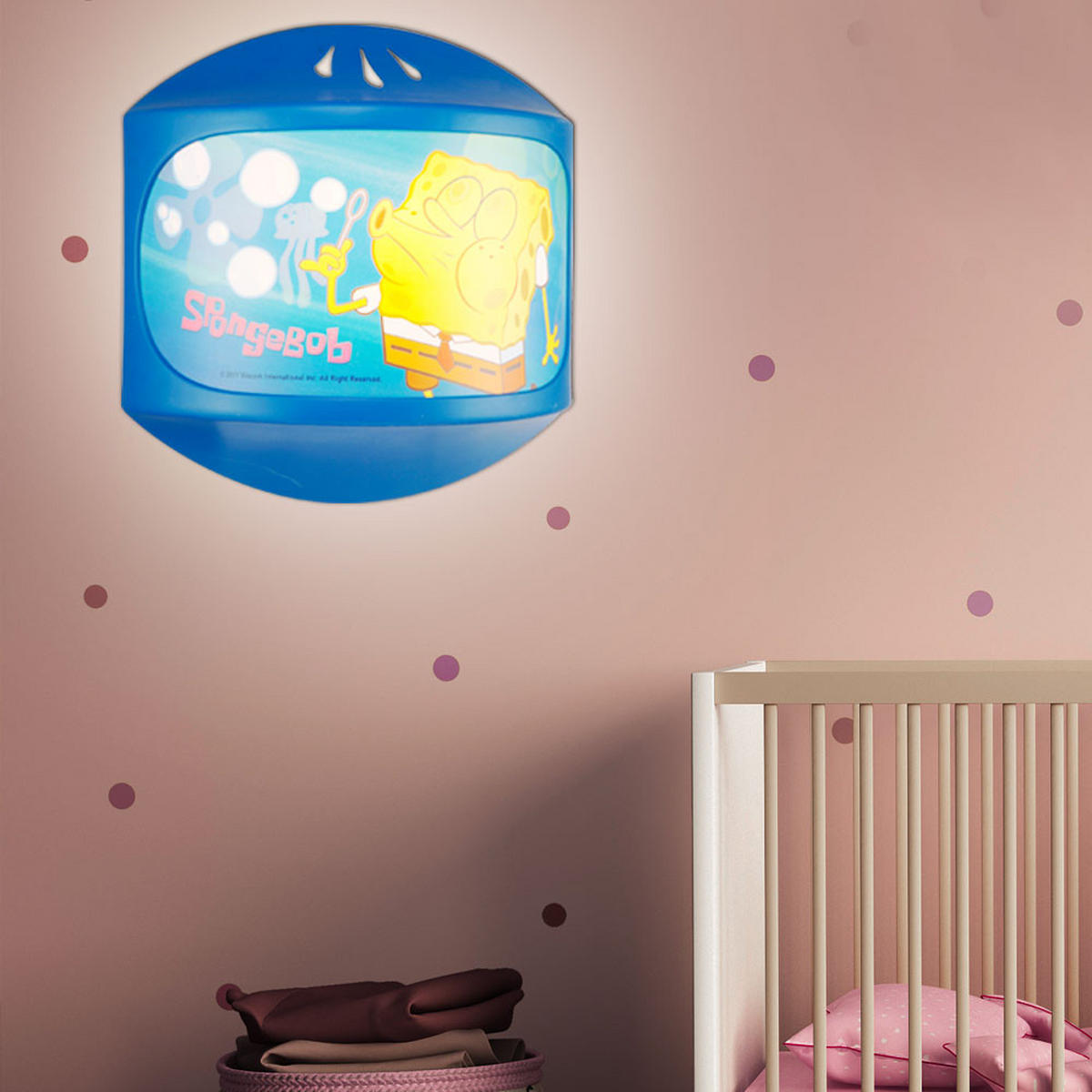 KINDERWANDLEUCHTE Kunststoff Blau - Blau, Kunststoff (23/23.5/23cm)
