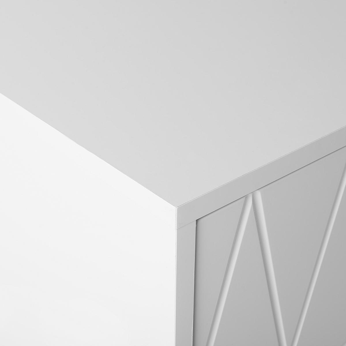 SCHRANK Weiß Adante - Weiß, Holzwerkstoff (120/82/40cm) - Beliani
