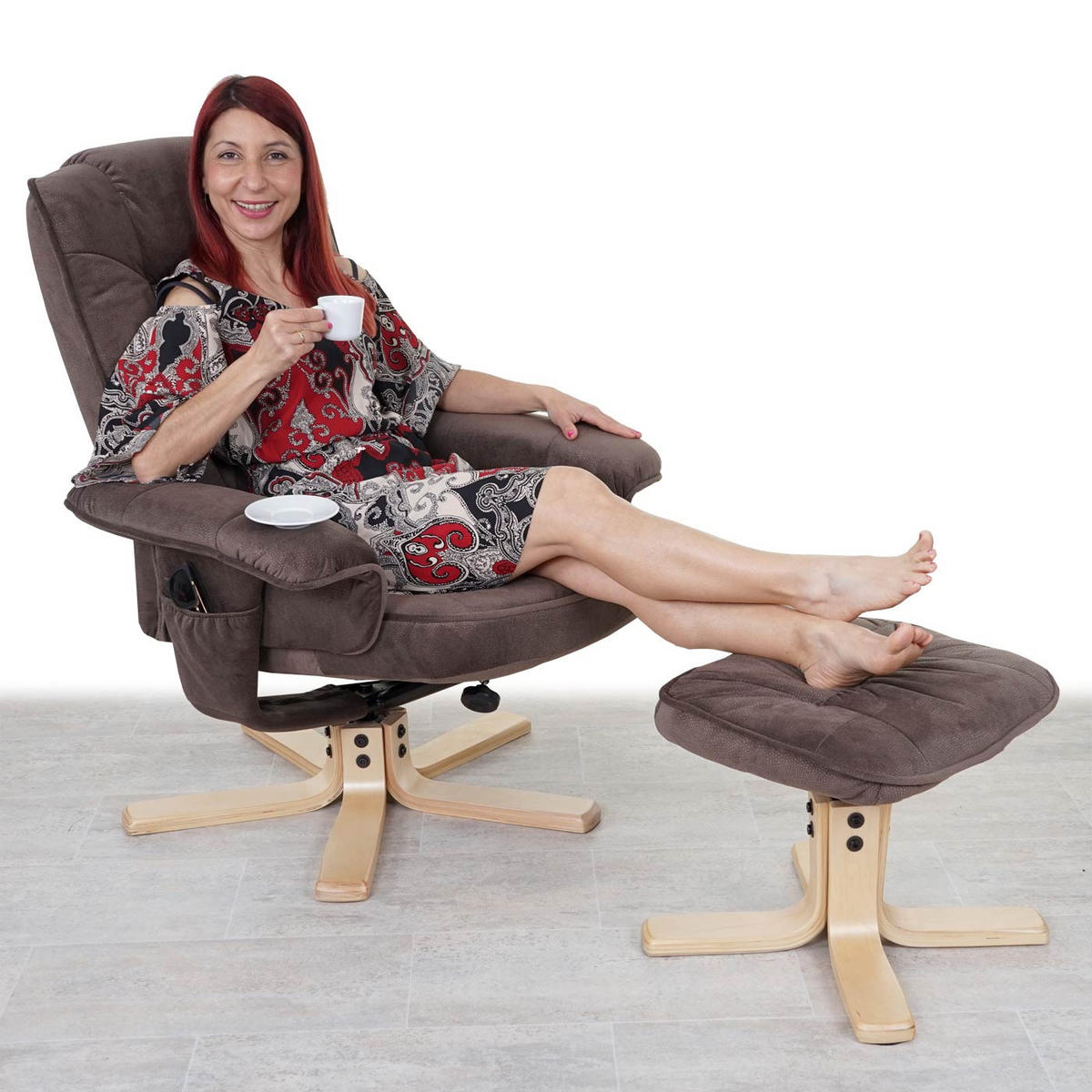 MCW RELAXSESSEL MIT HOCKER Braun jetzt nur online ➤ XXXLutz.de