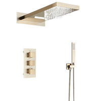 THERMOSTAT Duscharmatur 3-Wege Gold - Goldfarben, Metall (52/20/22cm) - Kaket