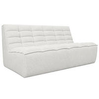 POHOVKA 2místná modulární, plyšová tkanina Pop, Ice, LAZY - bílá, dřevo (160/76/93cm) - Kaiser Möbel