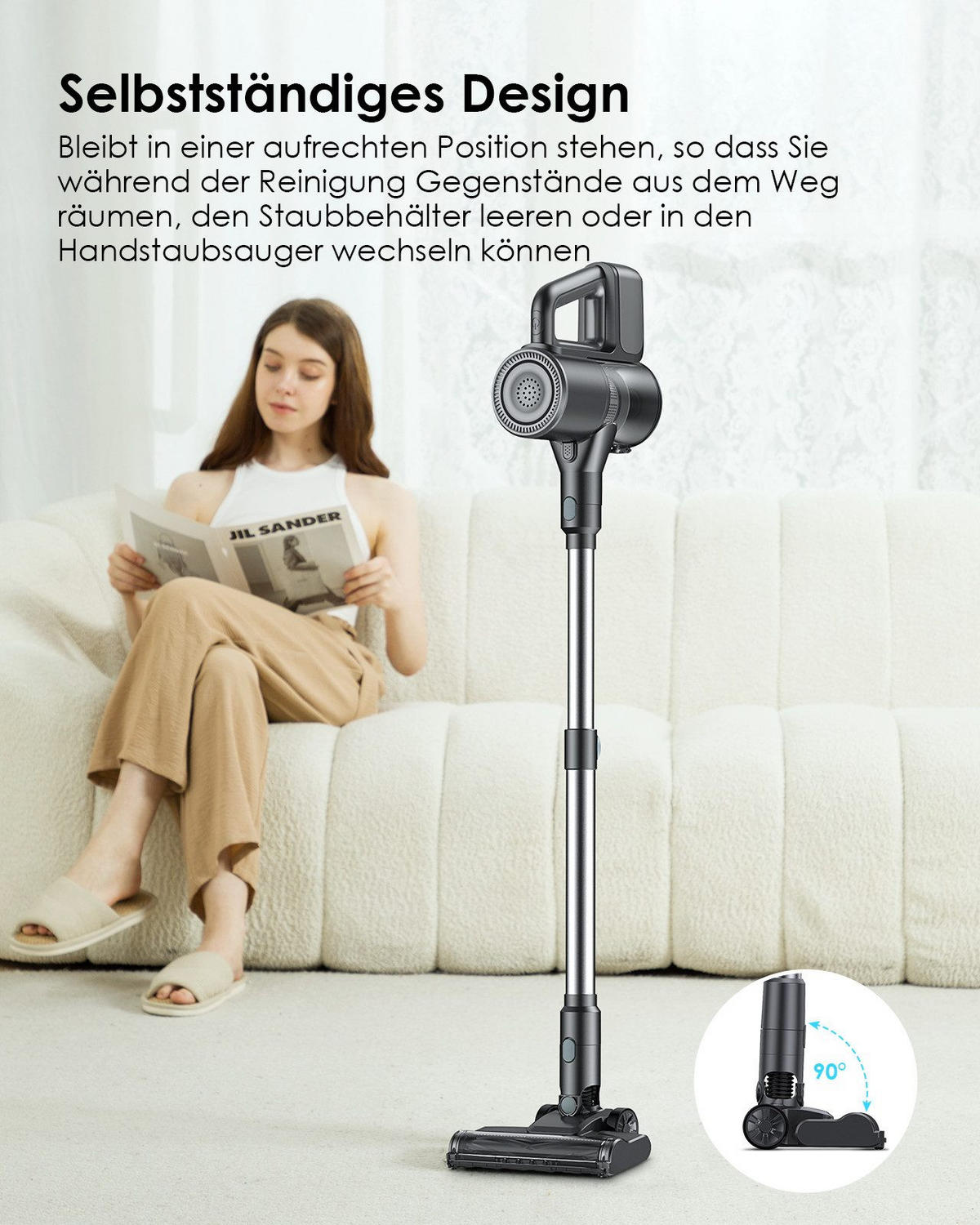 STAUBSAUGER Cyclonic 110/24/20 cm - Schwarz, Kunststoff (110/24/20cm) - ZMH