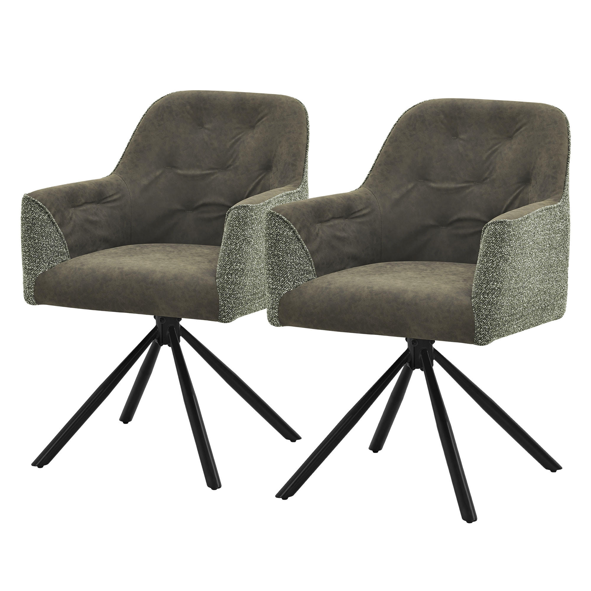 Ml-Design Esszimmerstühle Grün 62x87x65 cm