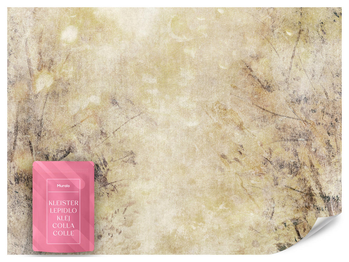 FOTOTAPETE Beton Abstraktion Retro Stil 200x140 - Beige/Braun, Papier (200/140cm) - Muralo