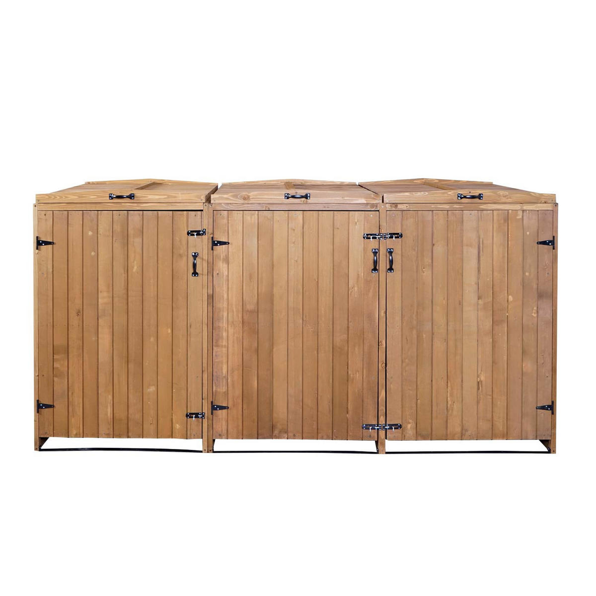 3ER-/6ER-MÜLLTONNENVERKLEIDUNG Braun - Braun, Holz (237/126/98cm) - MCW