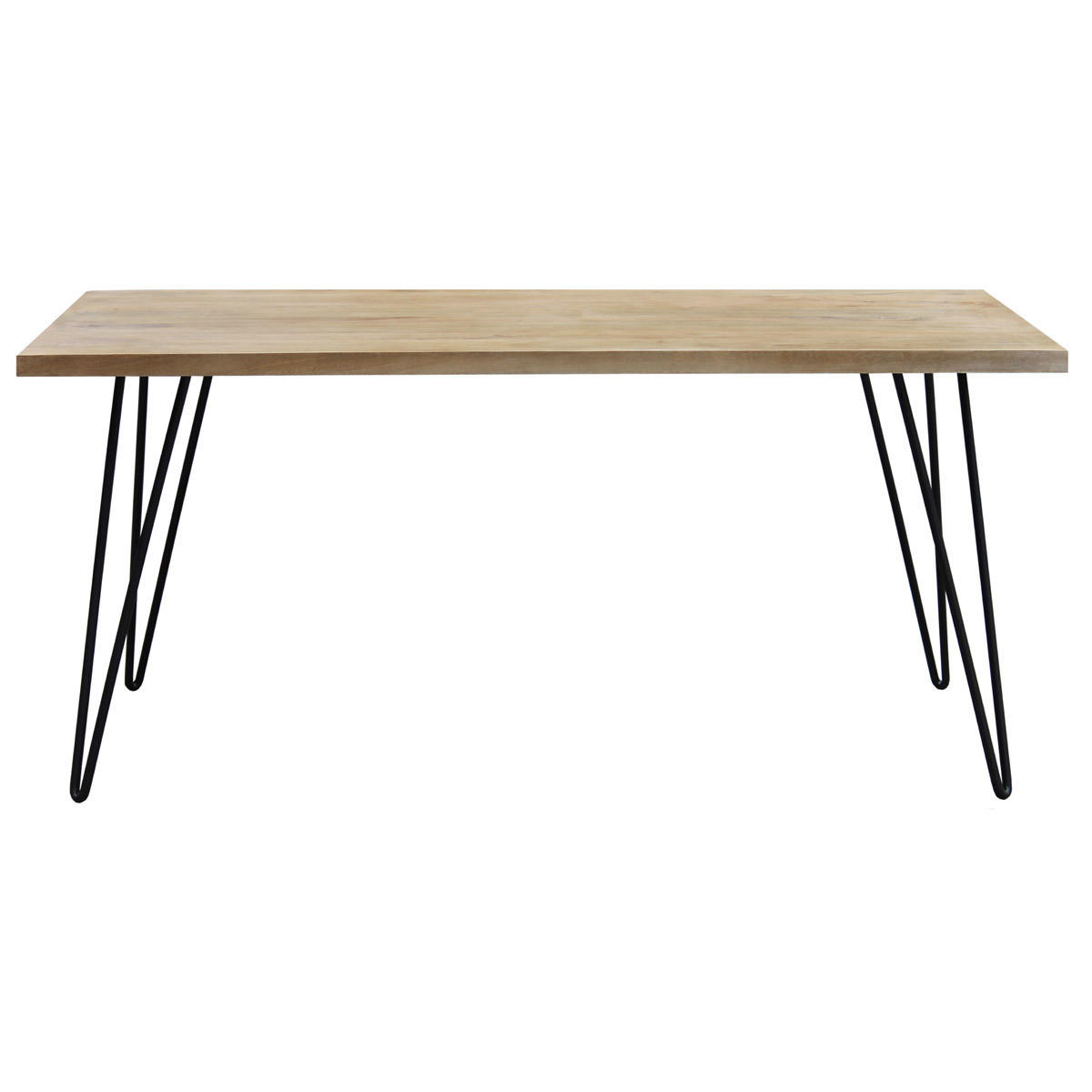 ESSTISCH Massiv Mangoholz L160 VIBES - Naturfarben, Holz (160/90/76cm) - Miliboo