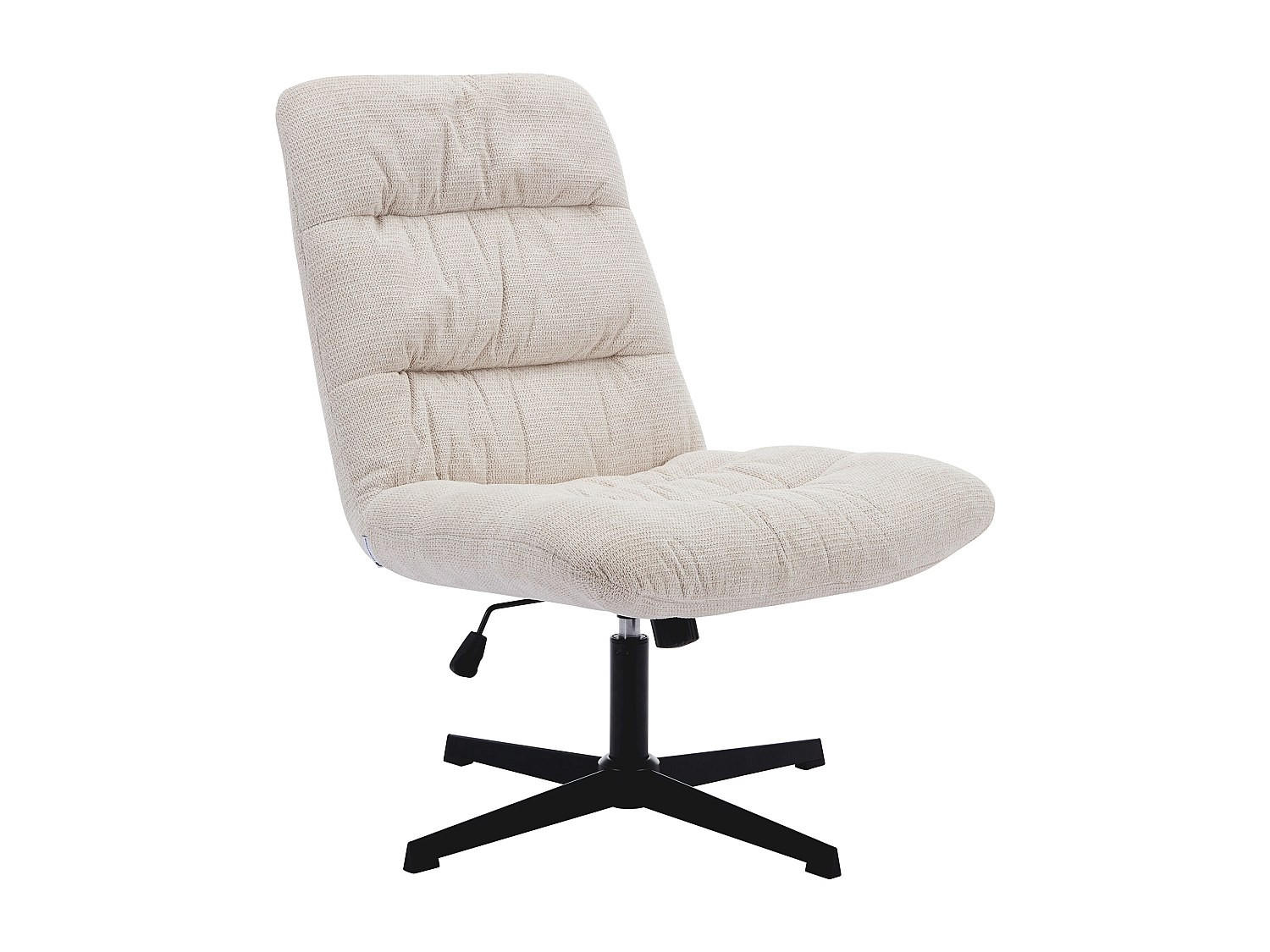 DREHSESSEL - melierter Stoff - Beige - SELENDO - Beige, Textil (68/104/77cm) - Vente-Unique