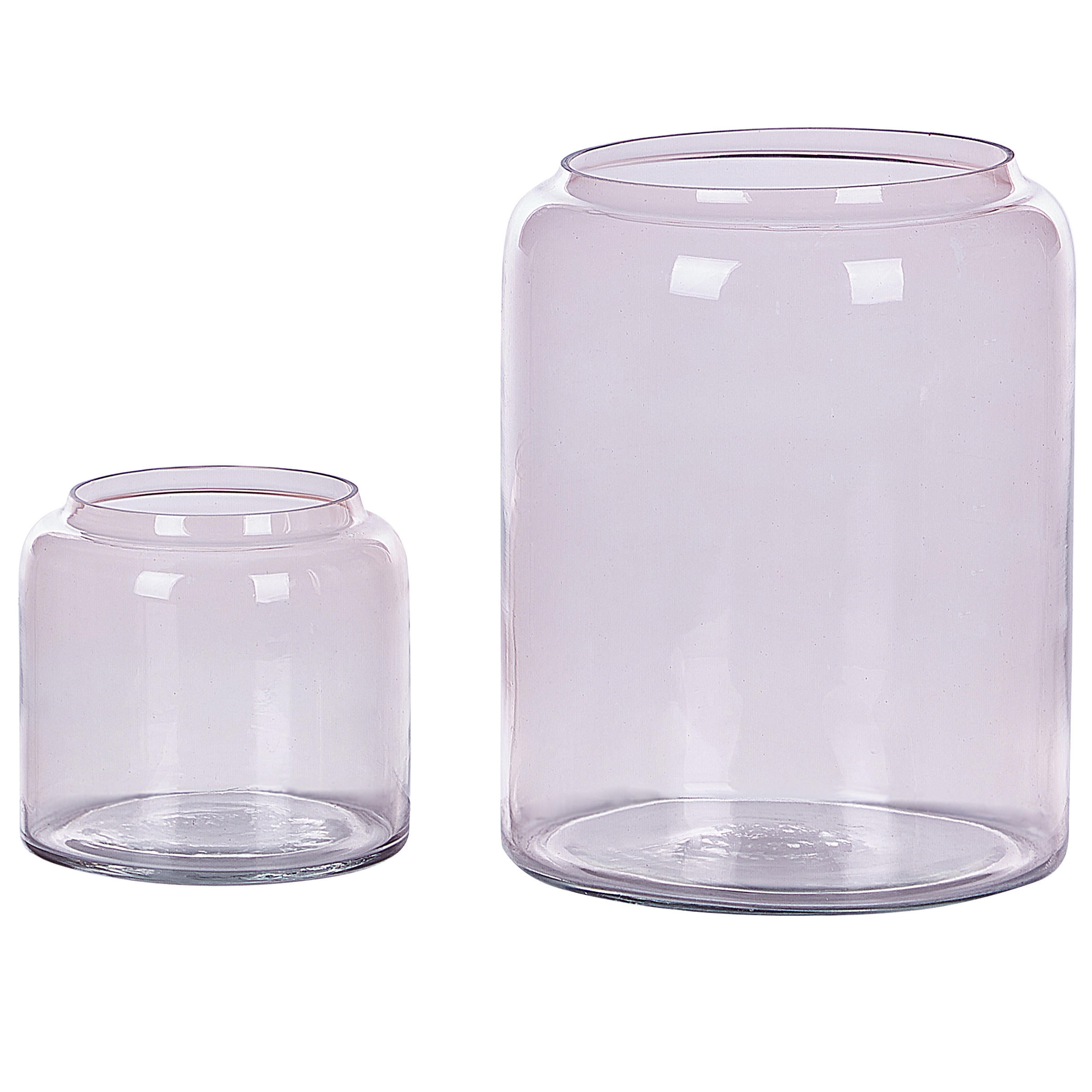 DEKOVASE Glas rosa Rasam - Rosa, Glas (20cm) - Beliani