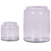 DEKOVASE Glas rosa Rasam - Rosa, Glas (20cm) - Beliani