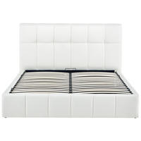 POLSTERBETT Negad Stoff Creme Bett 160x200 - Creme, Textil (160/200cm) - DELUKE