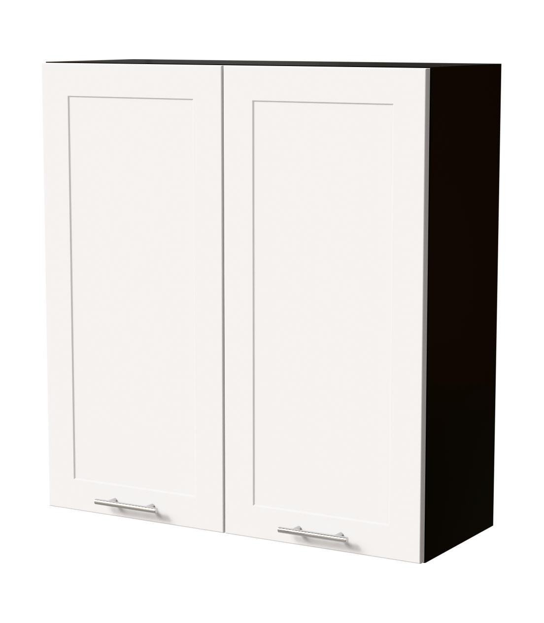 HÄNGESCHRANK Oslo W4/90 Schwarz / Weiß Matt 90 / 32,5 / 96cm - Schwarz/Weiß, Holz/Holzwerkstoff (90/96/32.5cm) - Feldmann-Wohnen