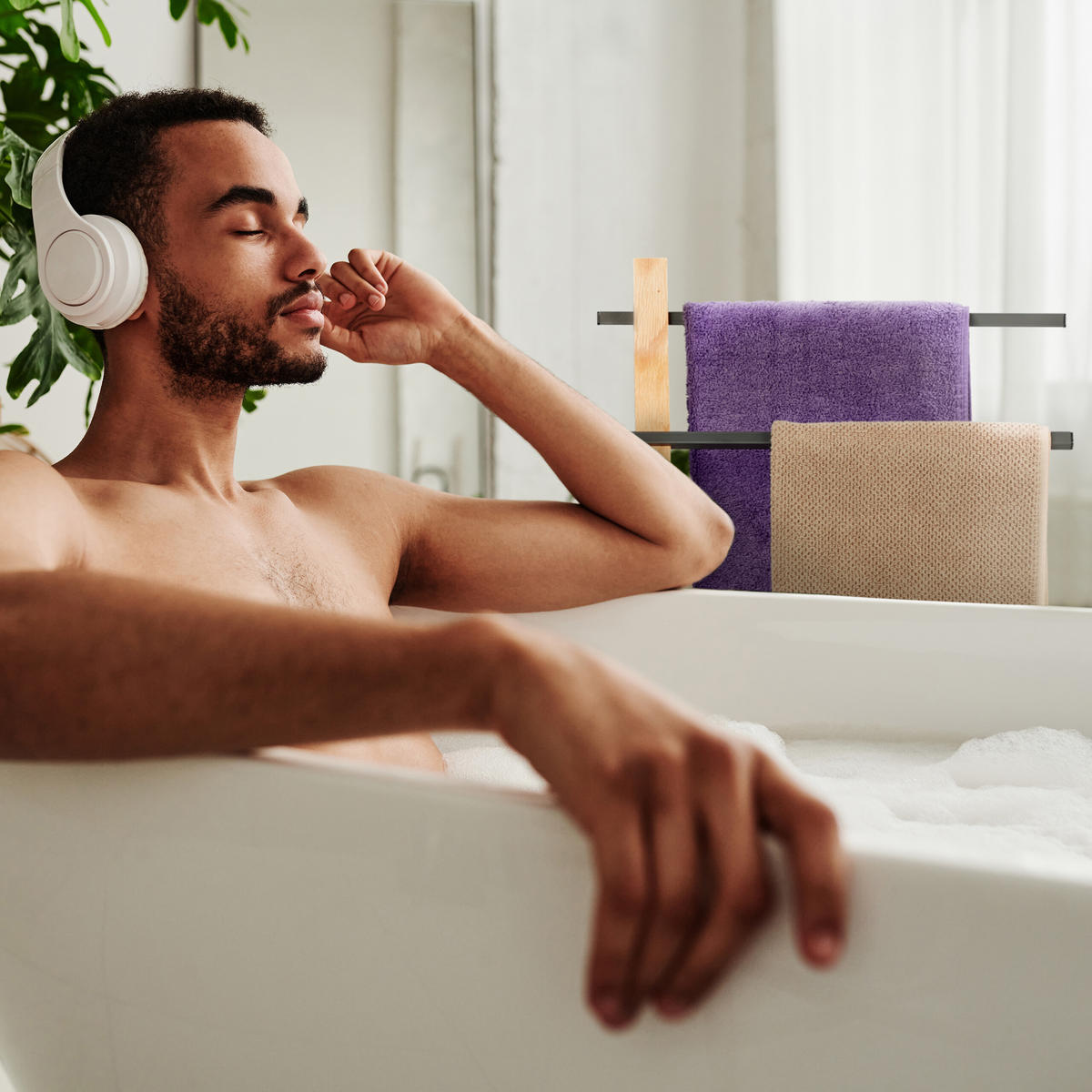 HANDTUCHSTÄNDER - Multicolor, Holzwerkstoff/Metall (43.5/85/20cm) - Relaxdays