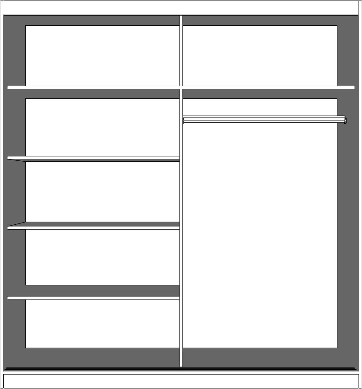 SCHWEBETÜRENSCHRANK Multi 20 Grau/Weiß mit Spiegel, mit LED-Beleuchtung 203 cm - Alufarben/Weiß, Glas/Holzwerkstoff (203/218/61cm) - imoebel24